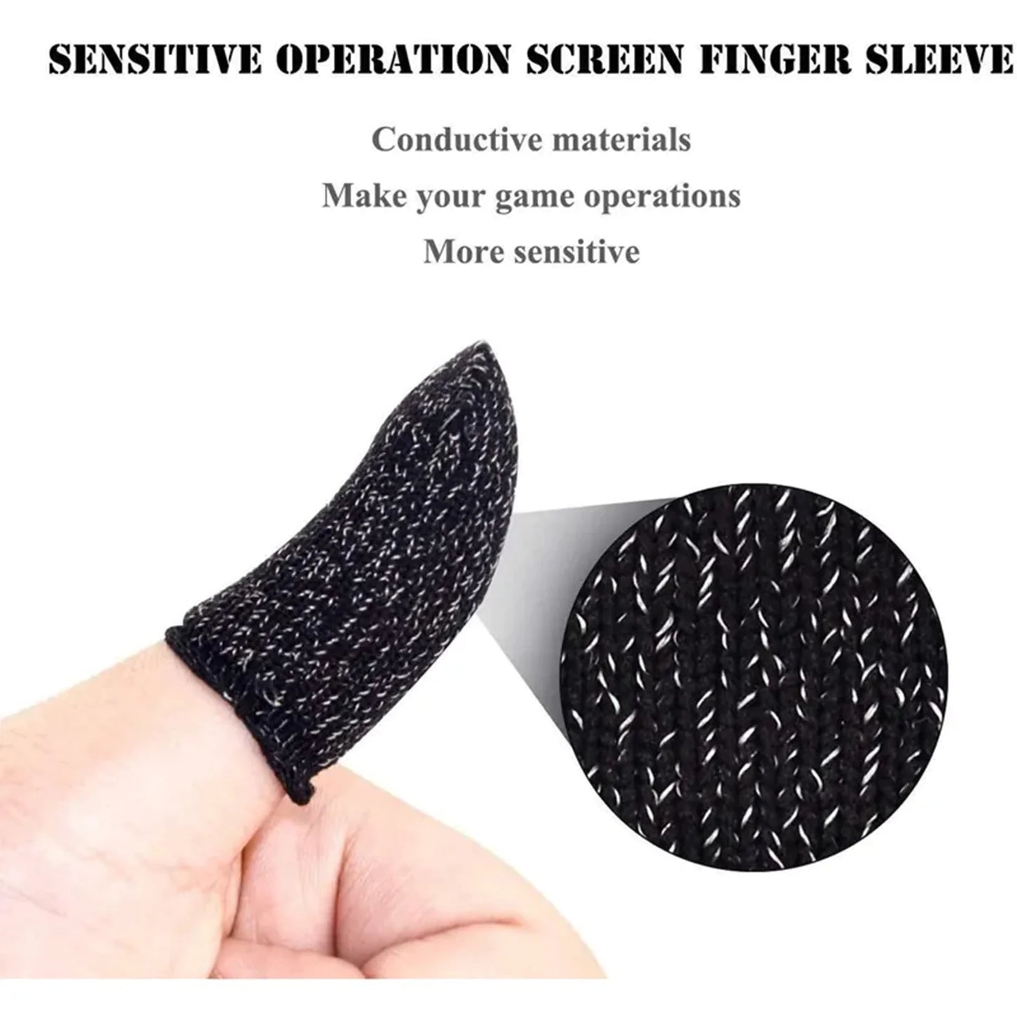 10 Pcs Screen PUBG Gaming Finger Sleeve Game Controller Mobile Sweatproof Gloves